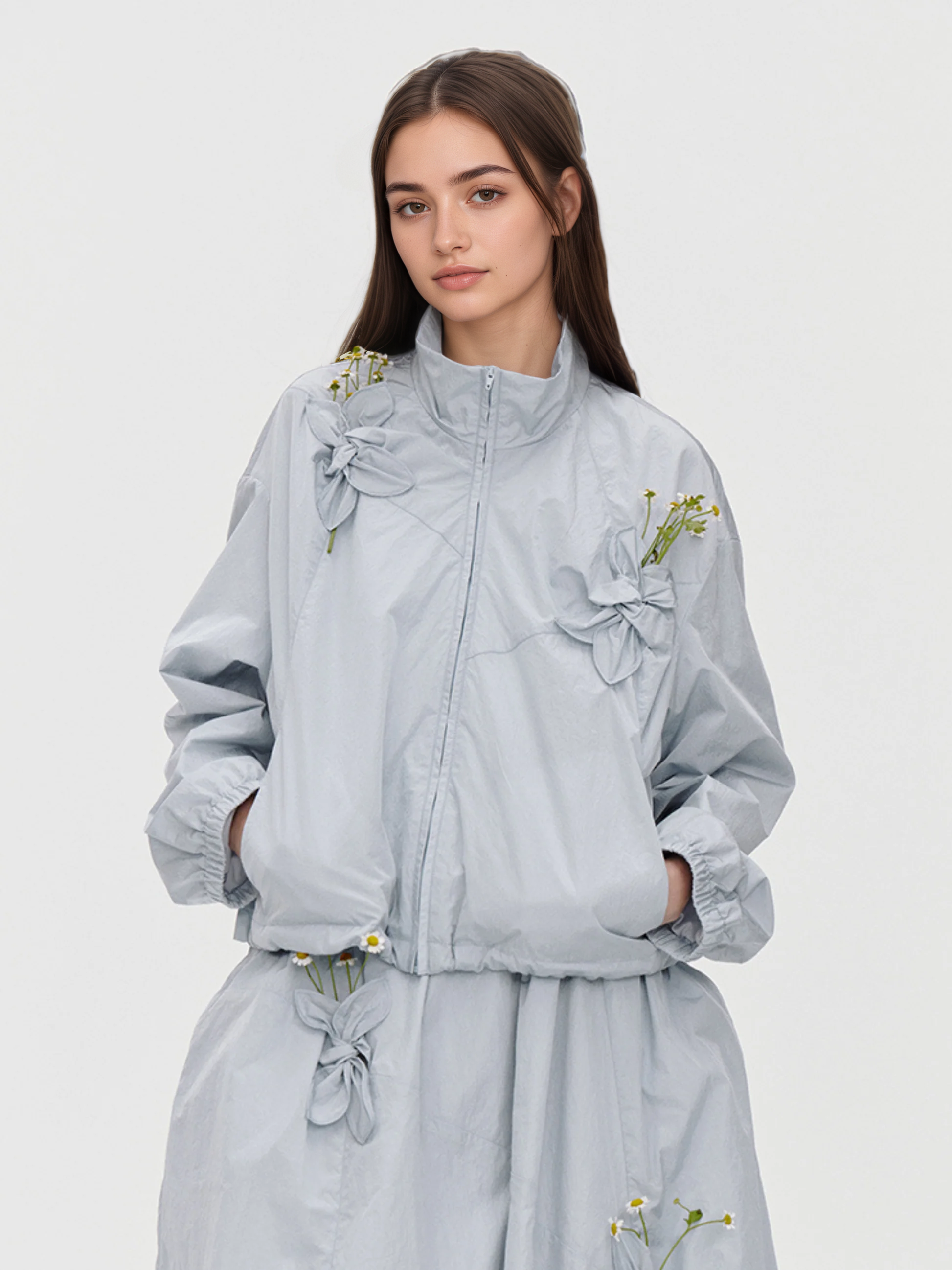 OwlField - Women's UPF50+ 3D Floral Sun Protection Jacket & Skirt Set