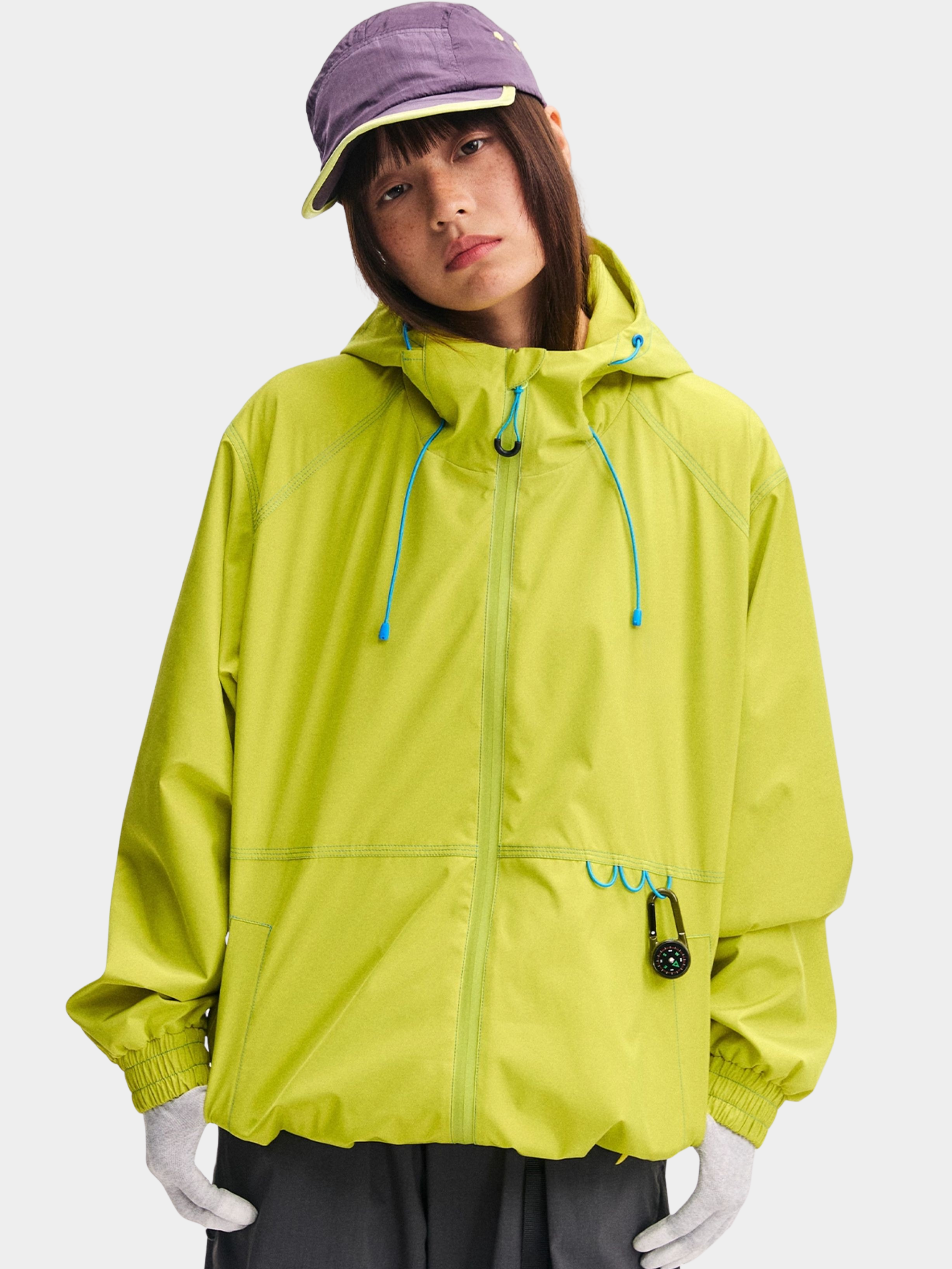 EchoDeck - Unisex Teflon® Triple-Defense Colorblock Drawstring Jacket