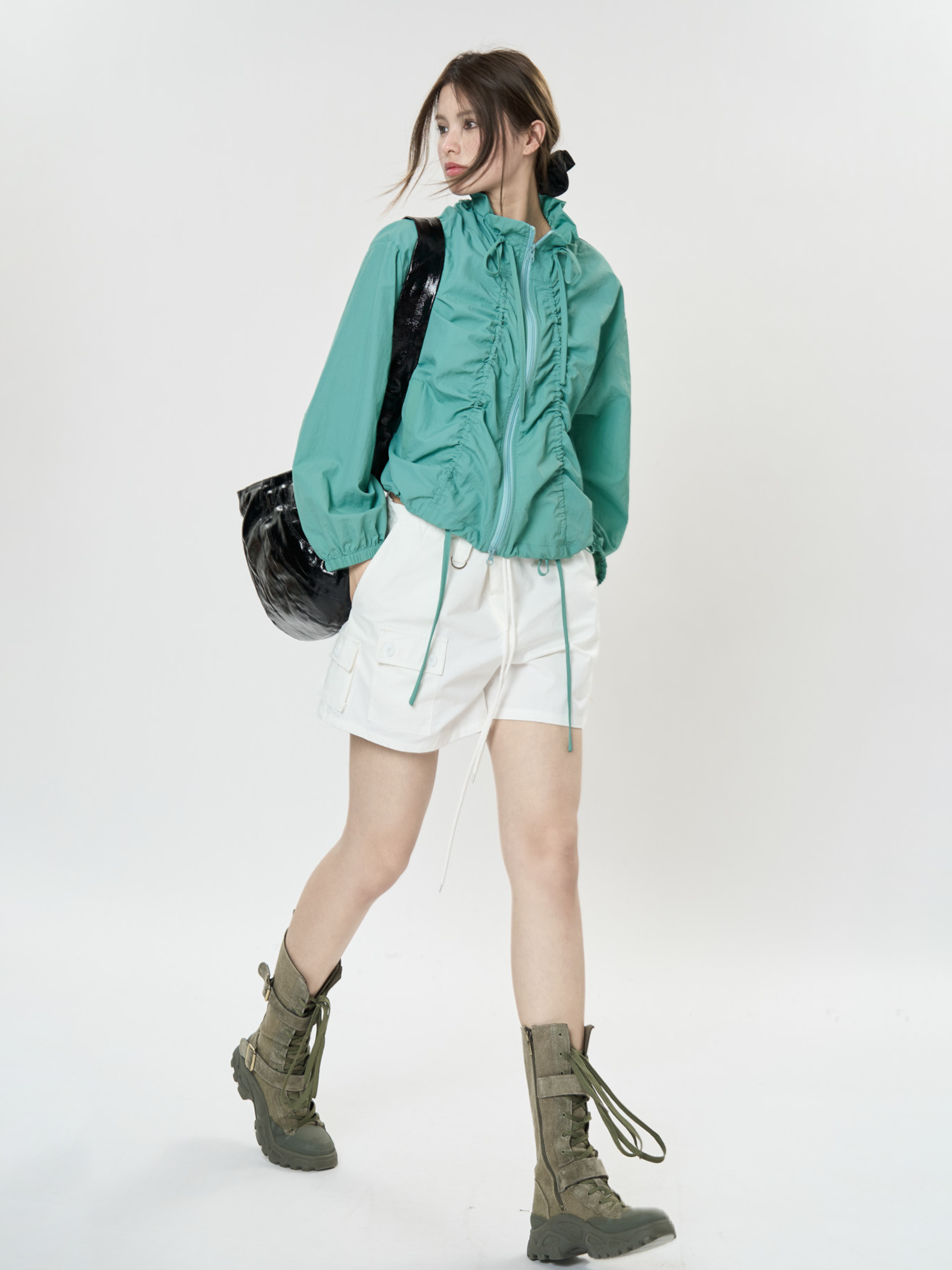 OwlTop - Women's UPF 50+ Side Drawstring Ruched Breathable Sun Jacket