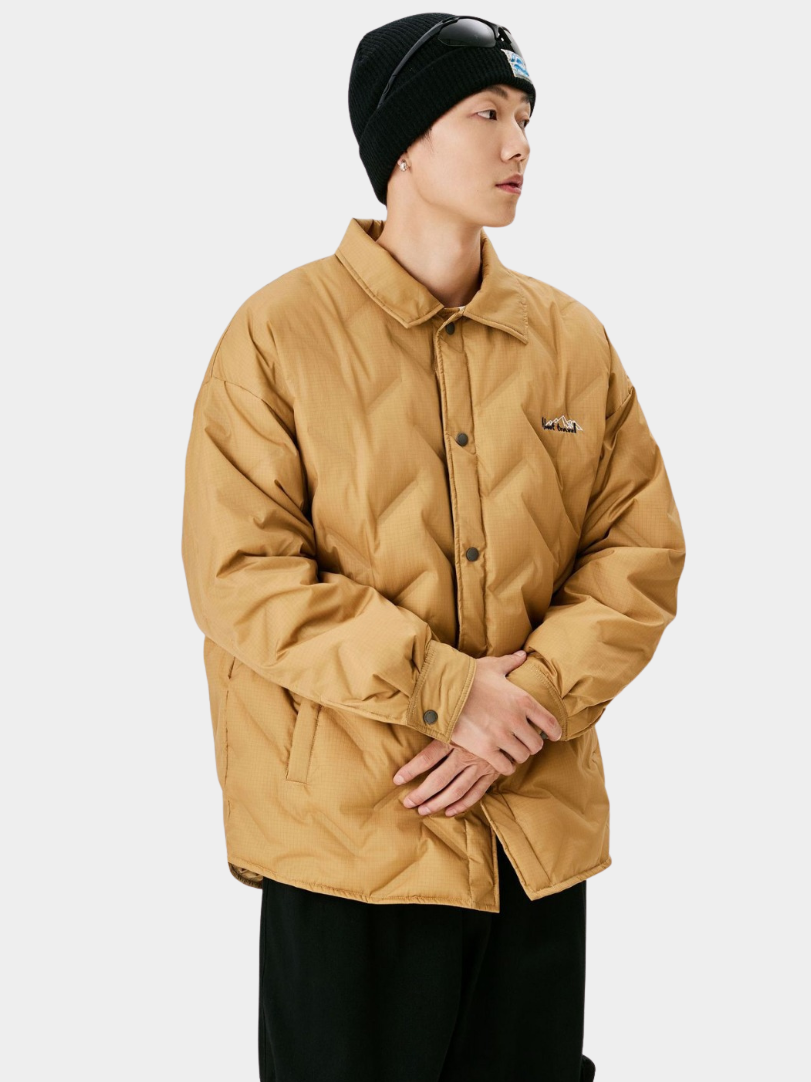 BluffStep - Unisex 90% White Duck Down Checkered Down Jacket