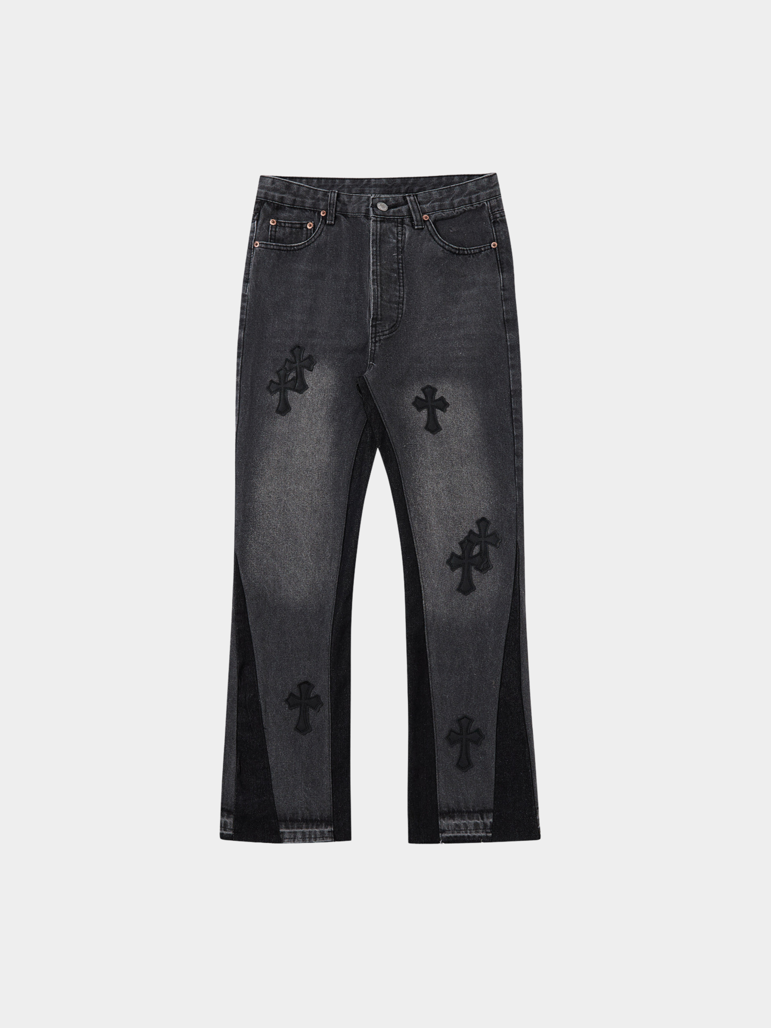 Frontier - Men's Cross-Stitch Flared Denim Jeans