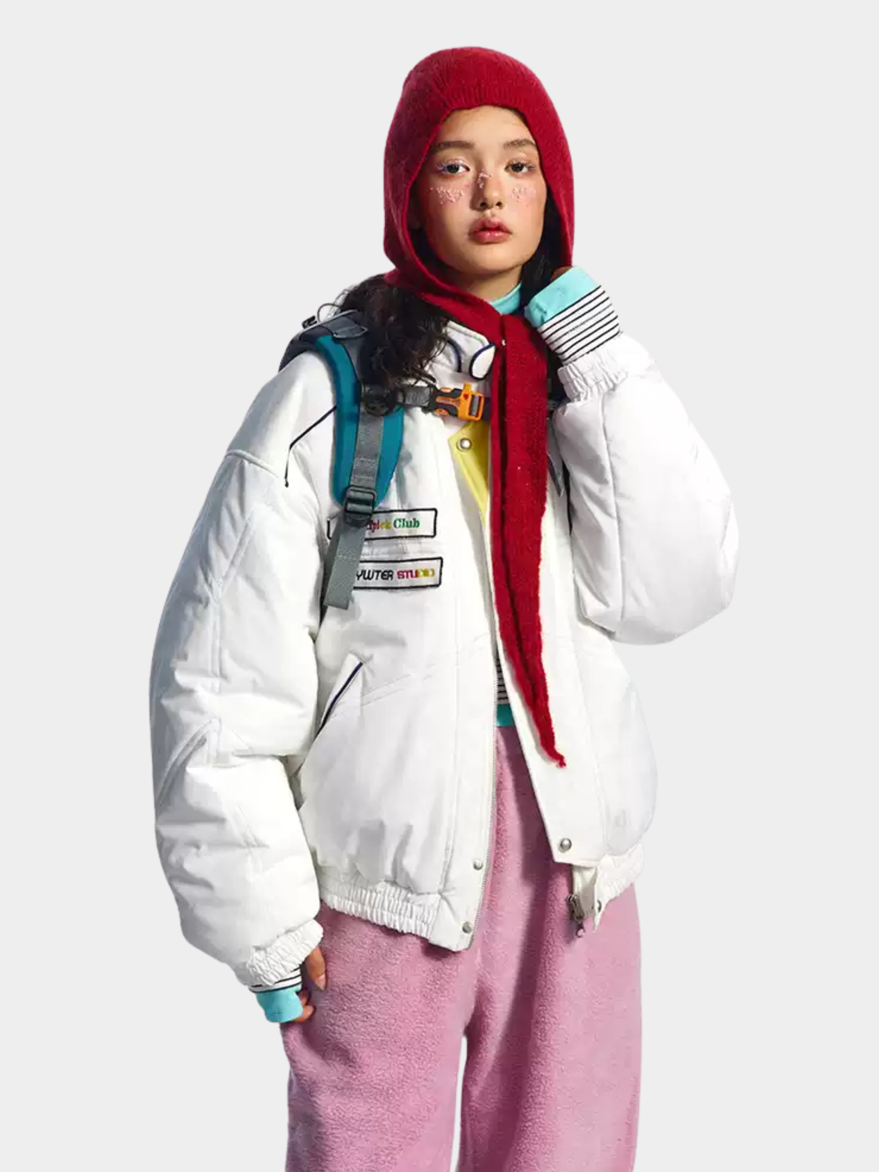 CanyonBoard - Women's Retro Badge Racer-Inspired Padded Jacket