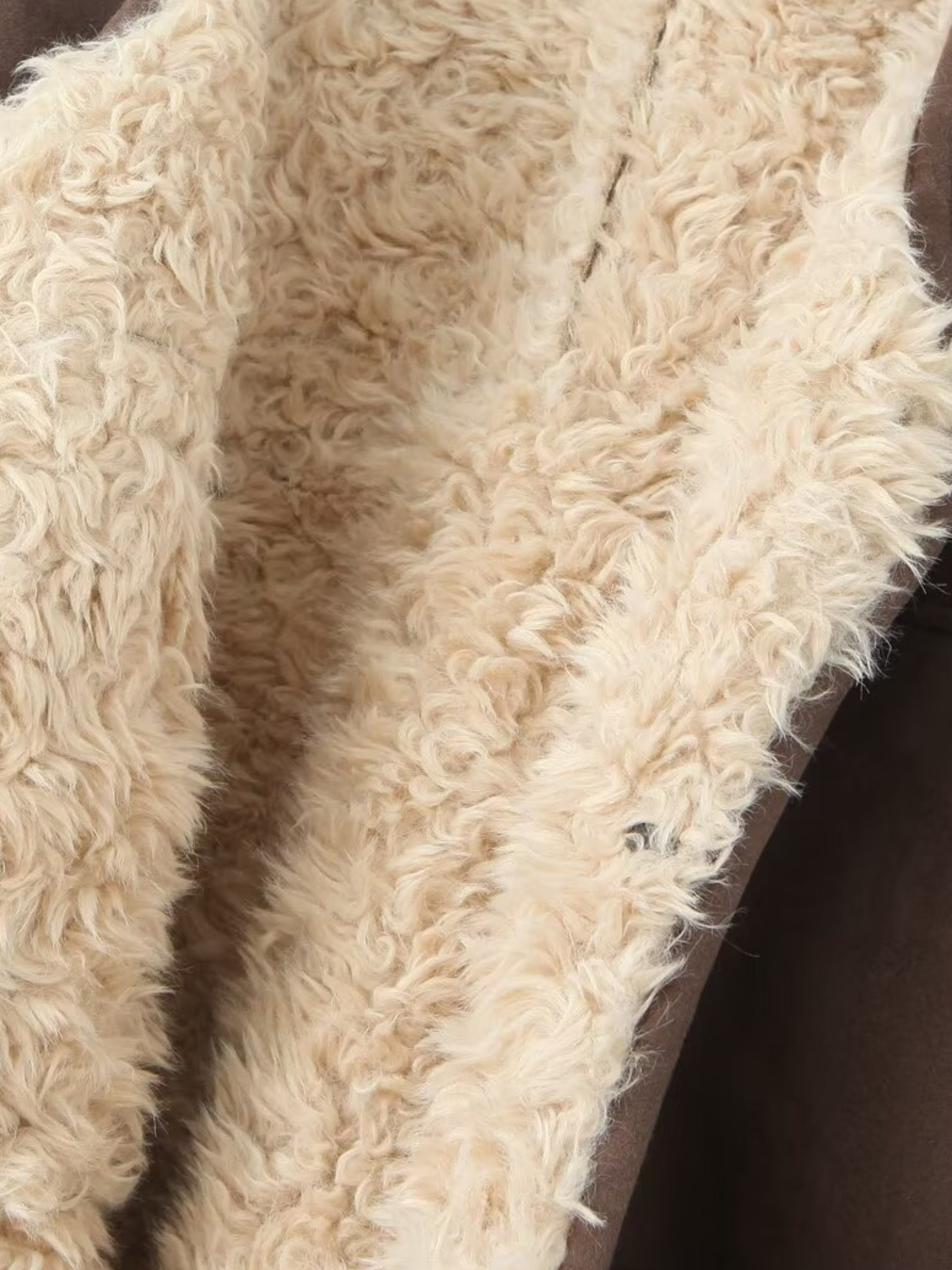 Ashtrack - Women's Reversible Faux Suede & Sherpa Fleece Jacket