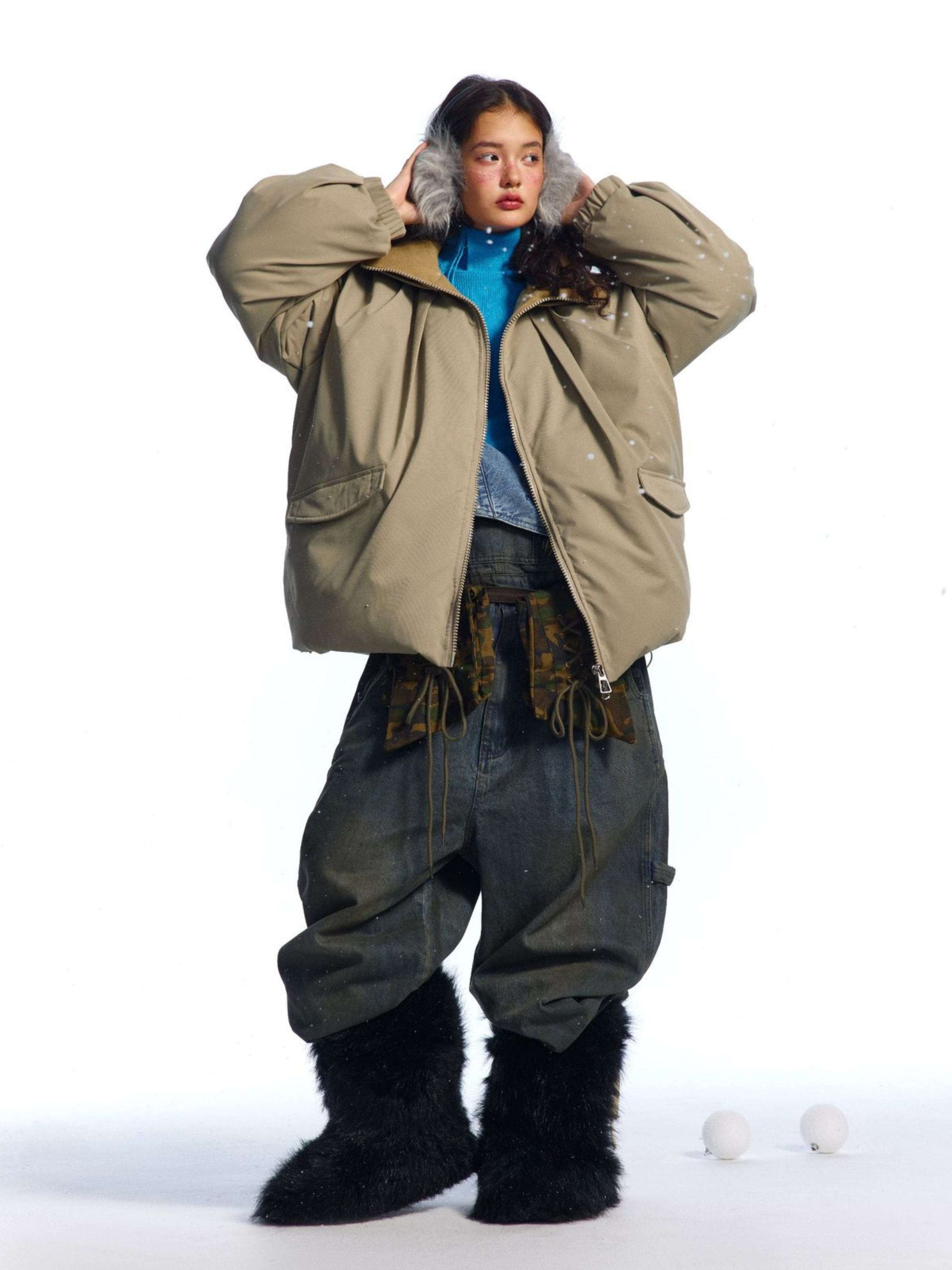 ShadowNest - Women's Oversized Stand Collar Padded Jacket