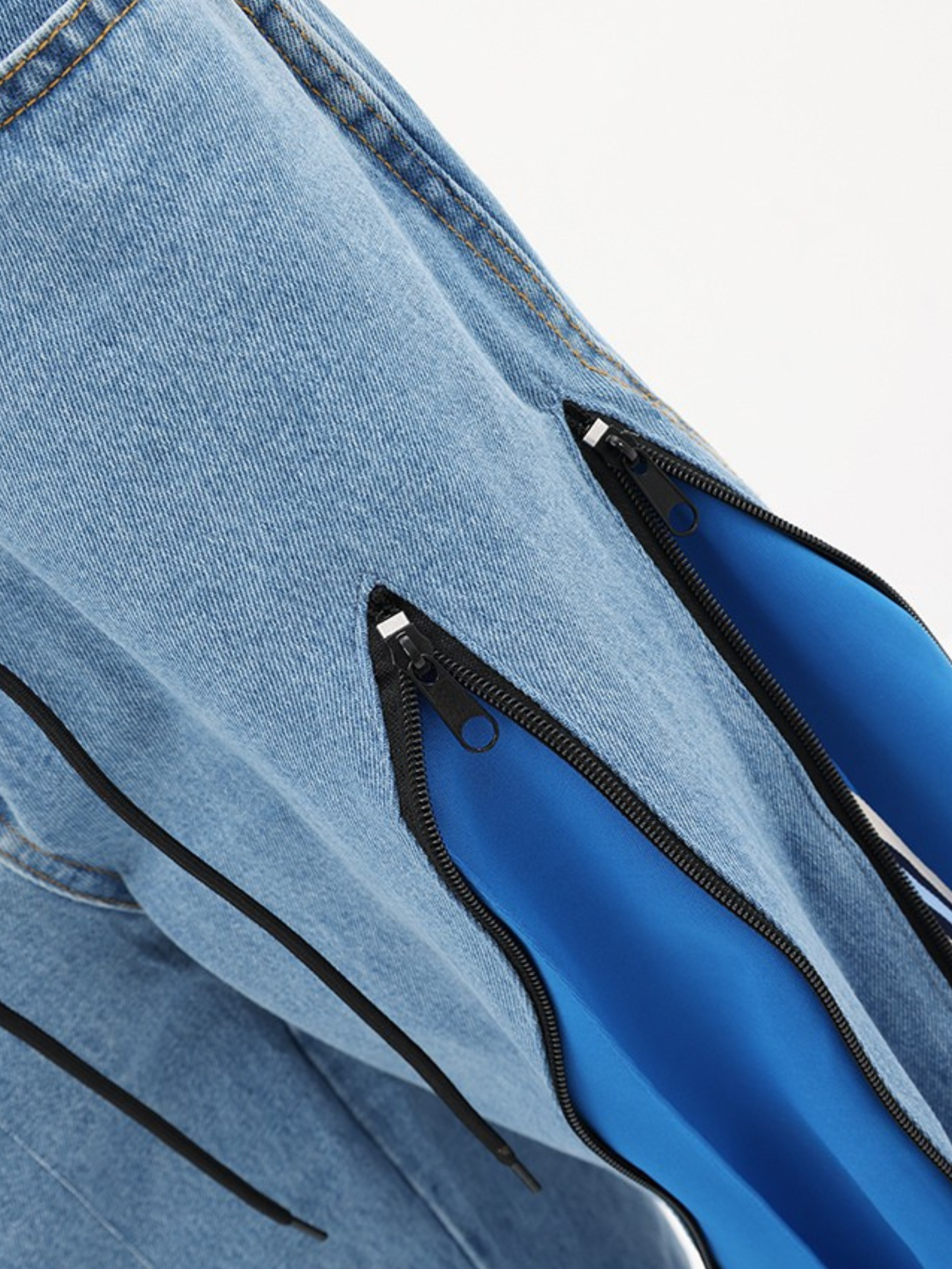 ThornLife - Women‘s Zip-Panel Color-Block Denim Jeans