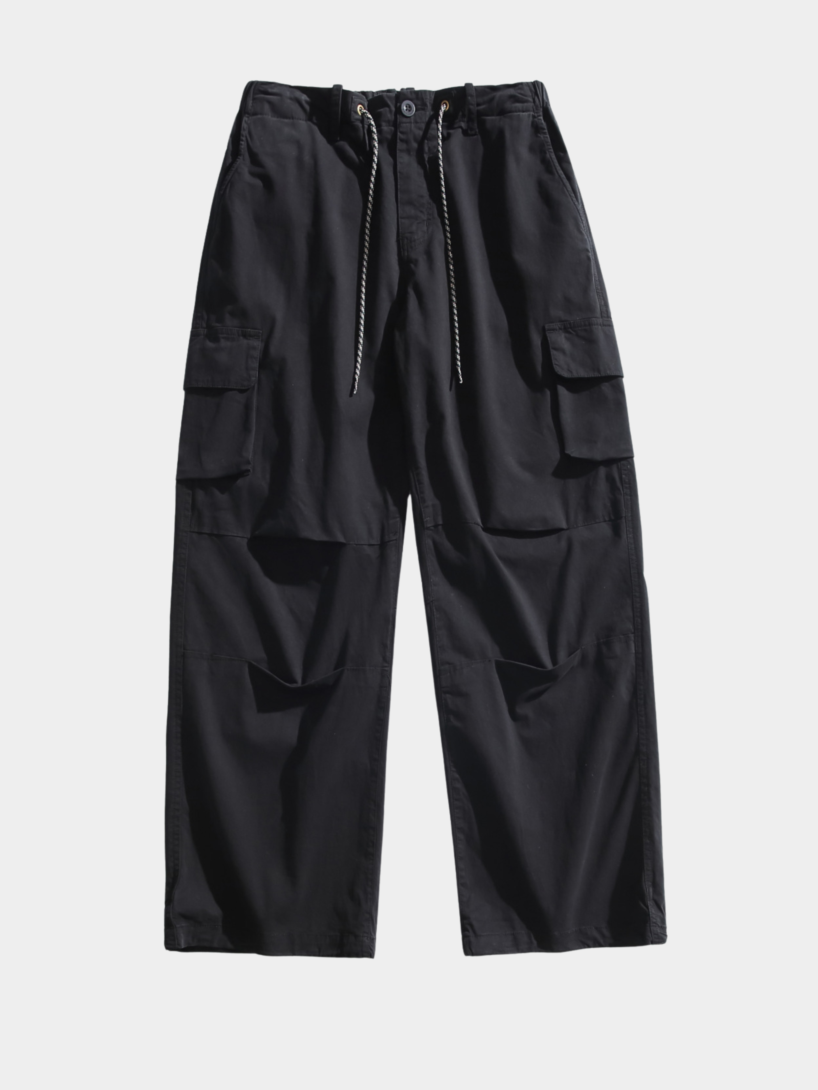 FrostCrate - Unisex Loose Straight-Leg Adjustable Hem Utility Pants