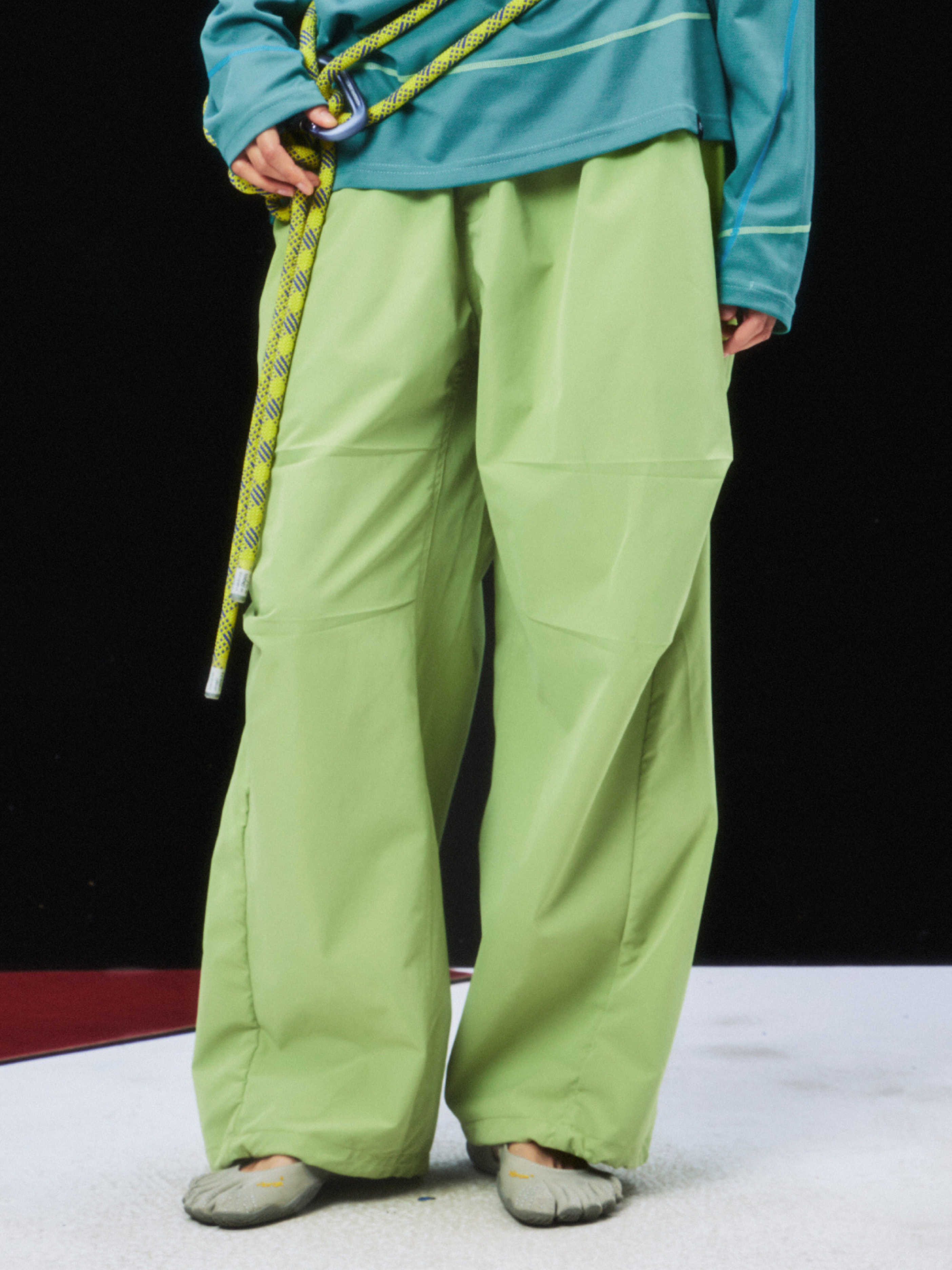 Echofall - Unisex Dopamine-Toned Curved Utility Pants with Hidden Pockets
