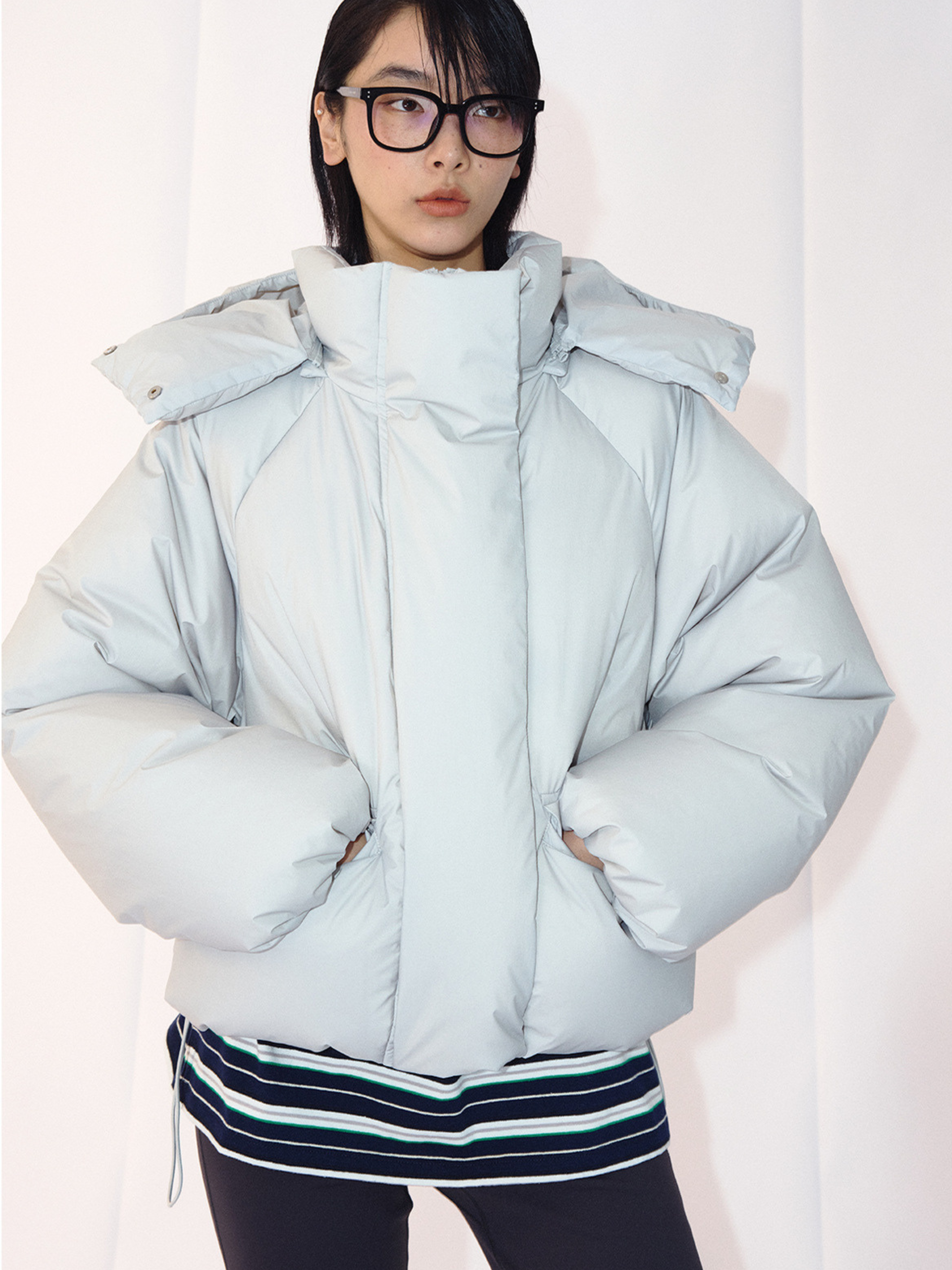 RavenTop - Women’s Detachable Hooded Short Puffer Jacket
