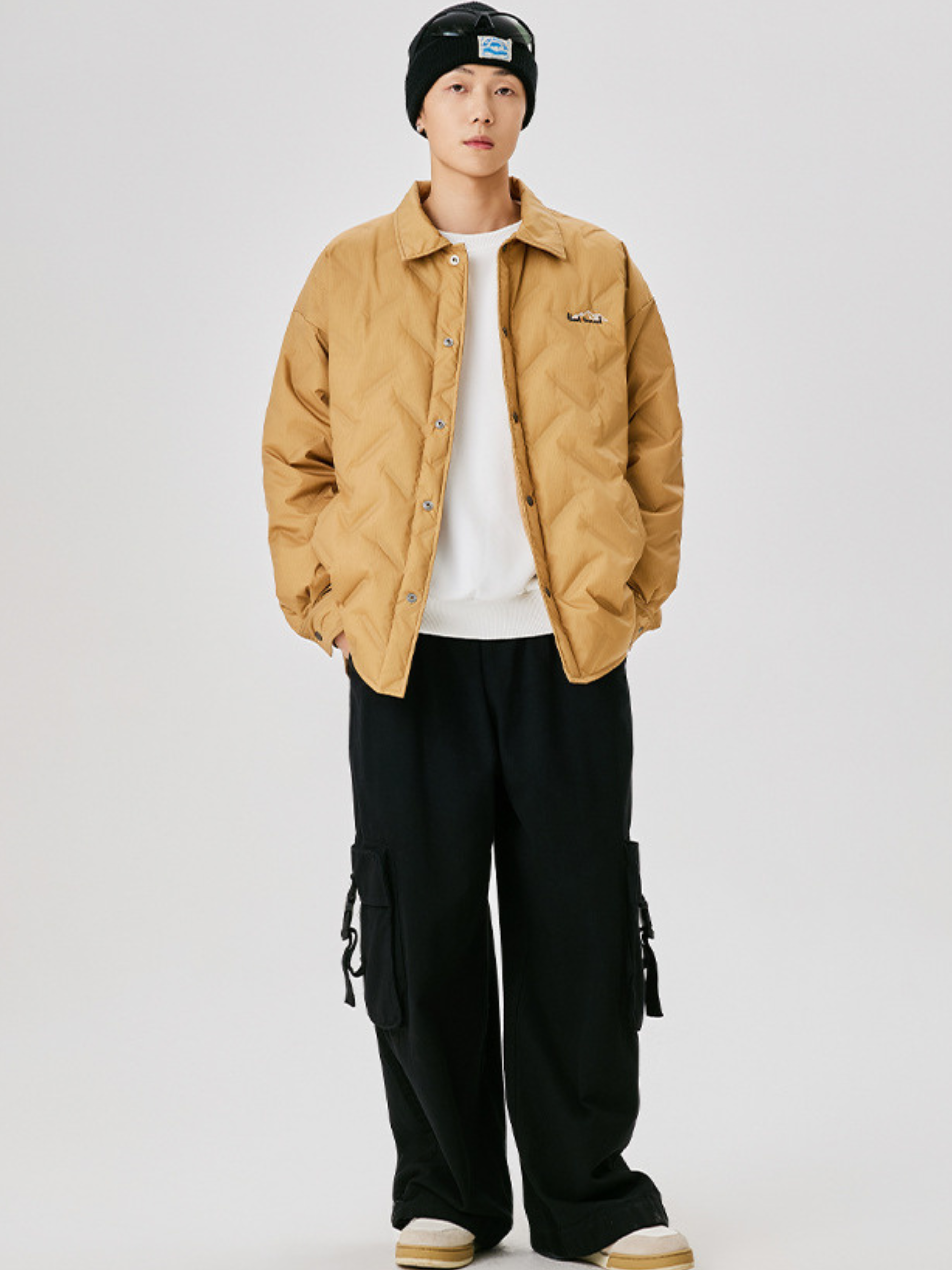 BluffStep - Unisex 90% White Duck Down Checkered Down Jacket