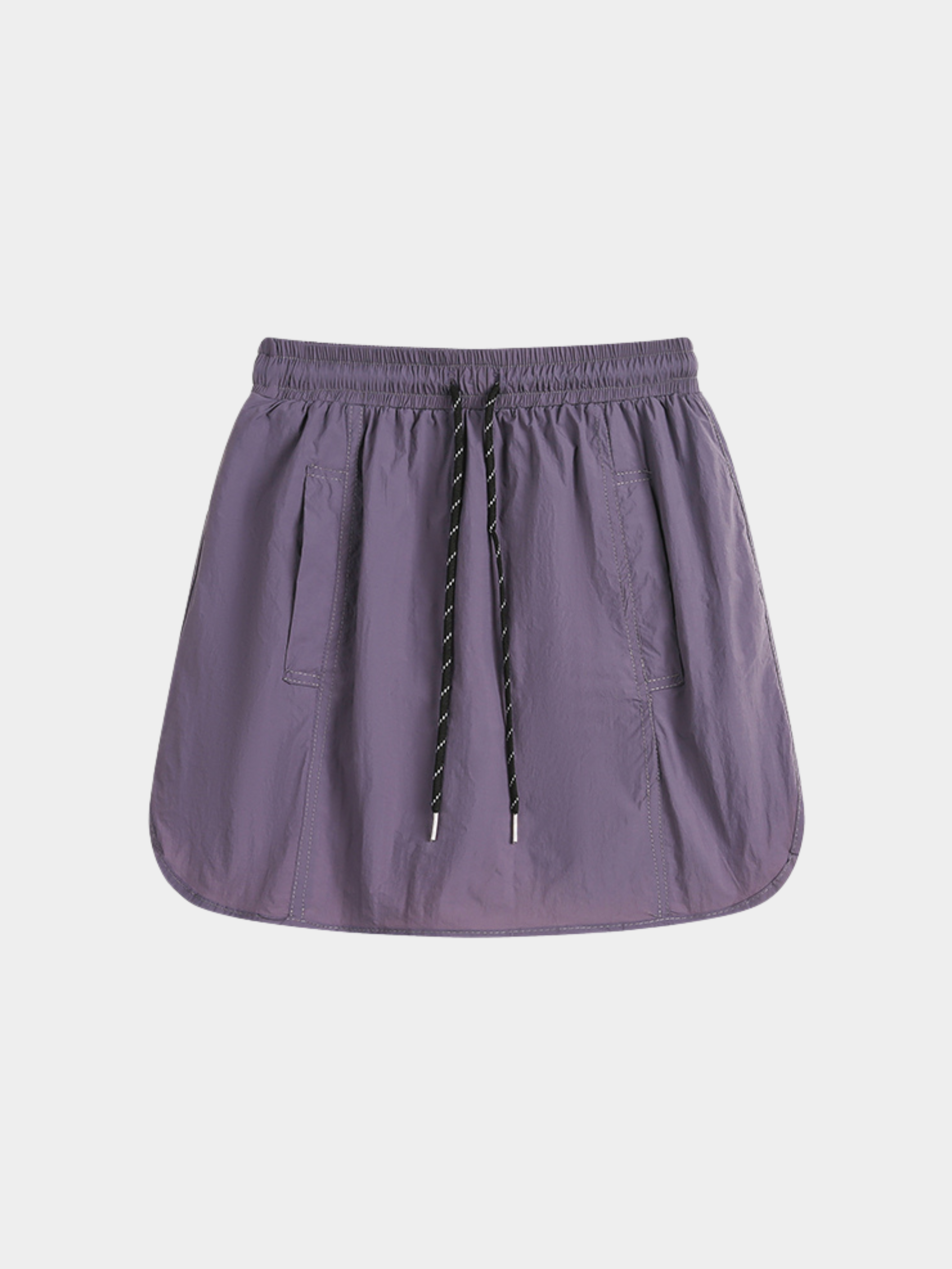 EchoPeak - Women's Utility Slit A-Line Mini Built-in Lining Skirt