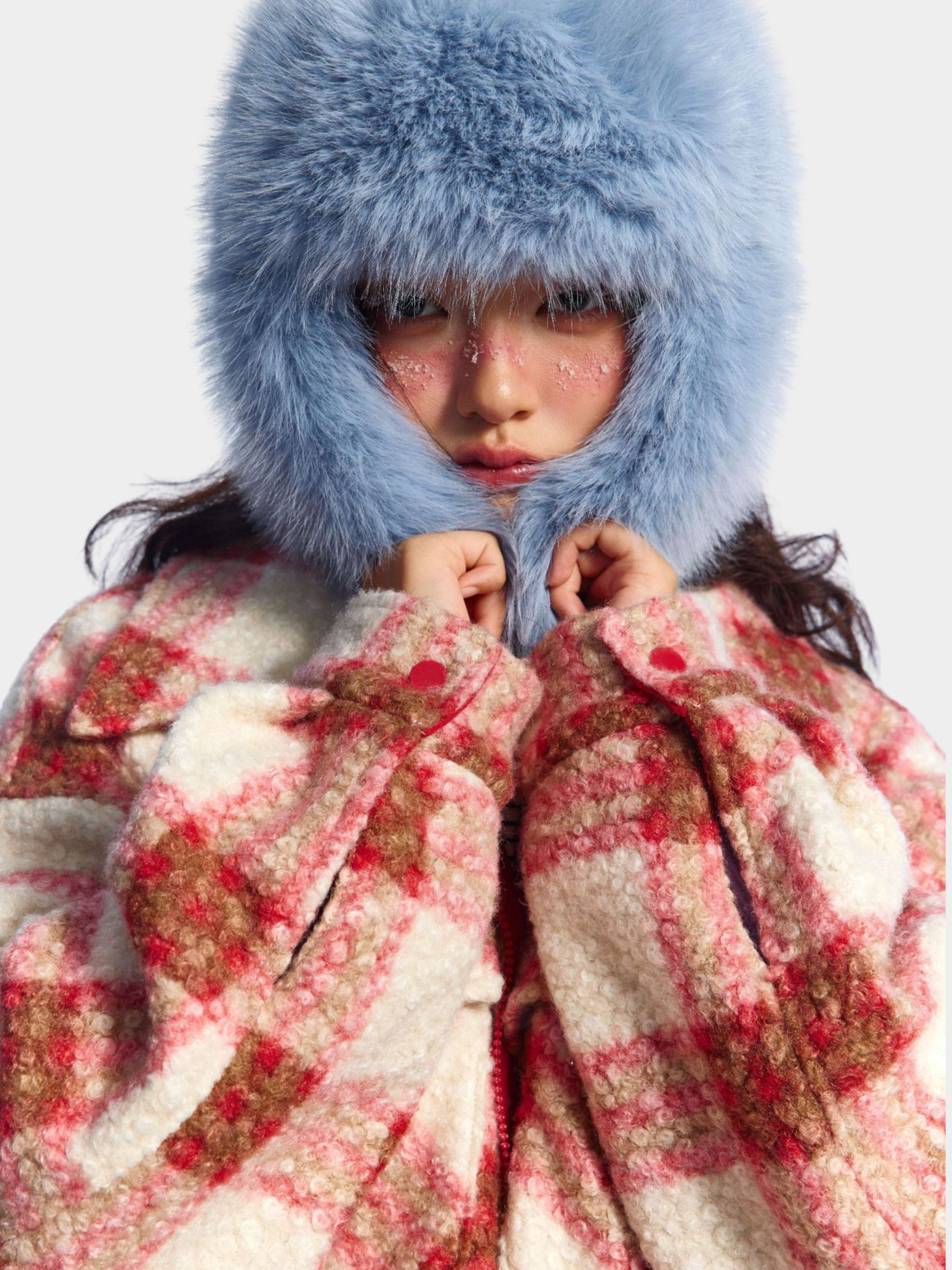 BluffScope - Women's Plaid & Fleece Reversible Sherpa Winter Jacket