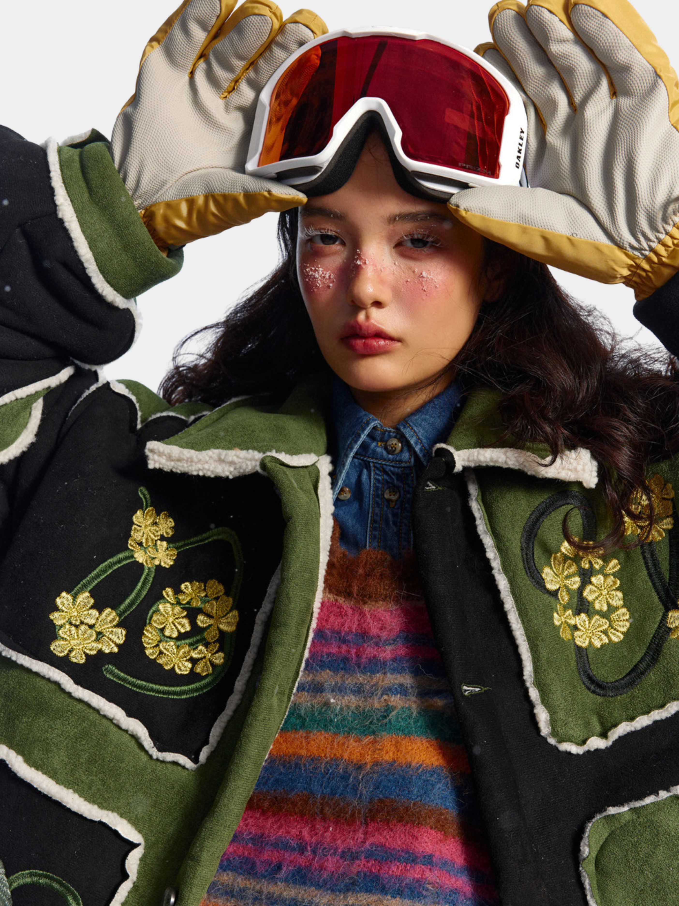 Boulderlight - Women's Floral Embroidered Sherpa Patchwork Jacket