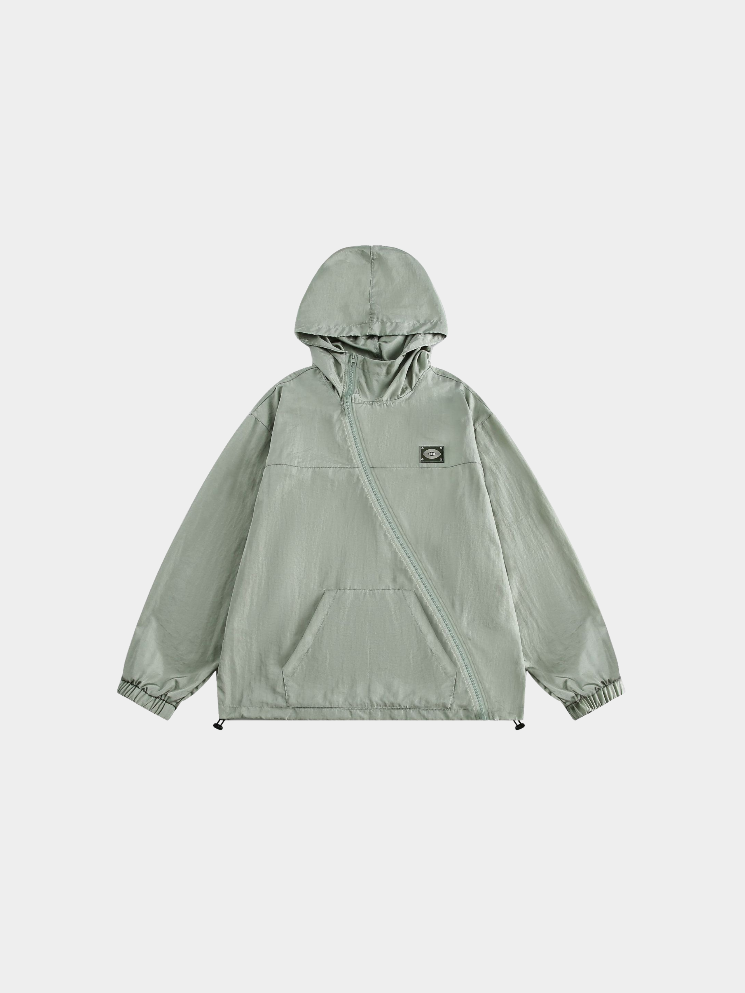 AshBase - Women's UPF50+ Diagonal Zipper Hooded Sun Protection Jacket