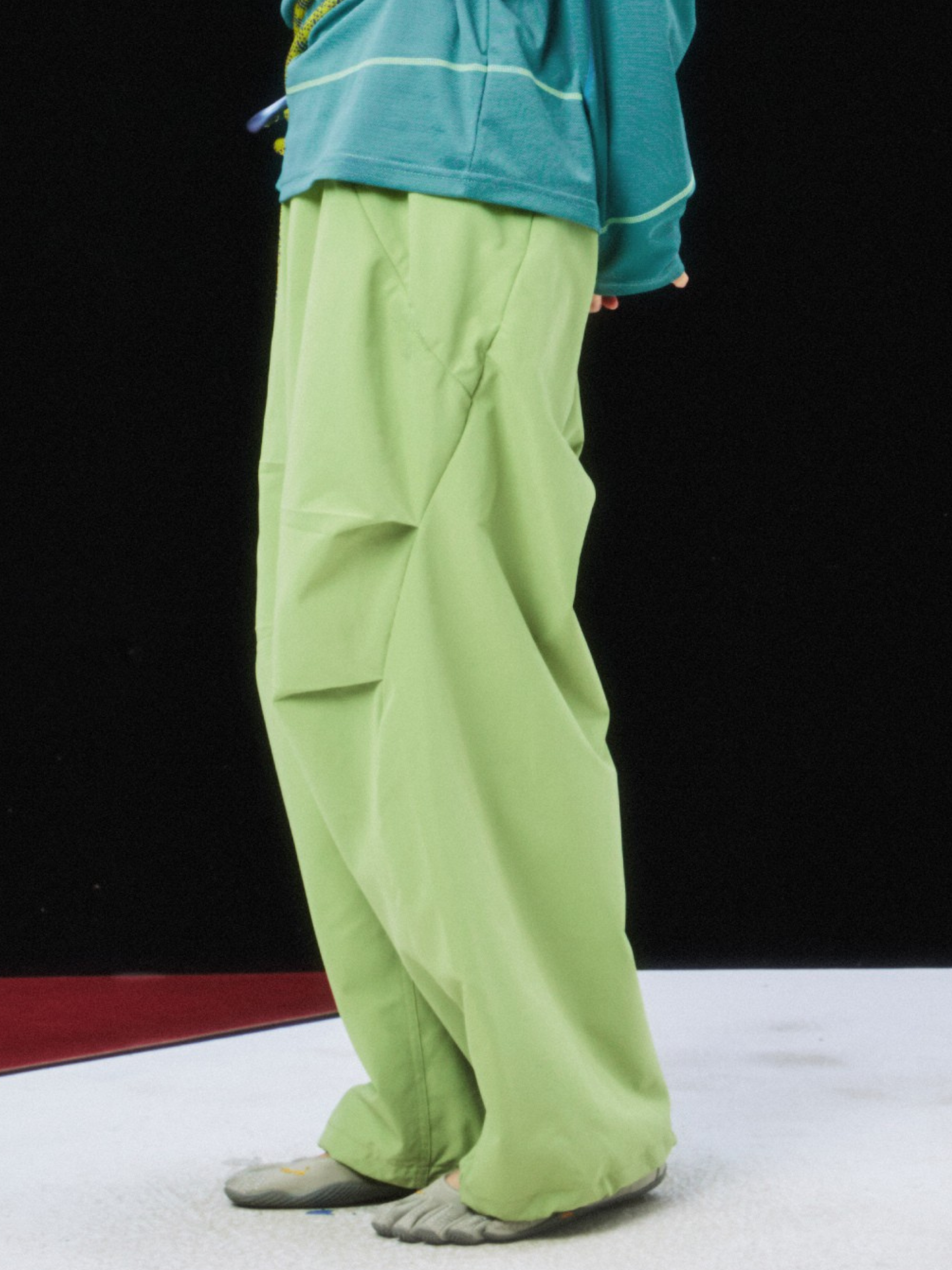 Echofall - Unisex Dopamine-Toned Curved Utility Pants with Hidden Pockets