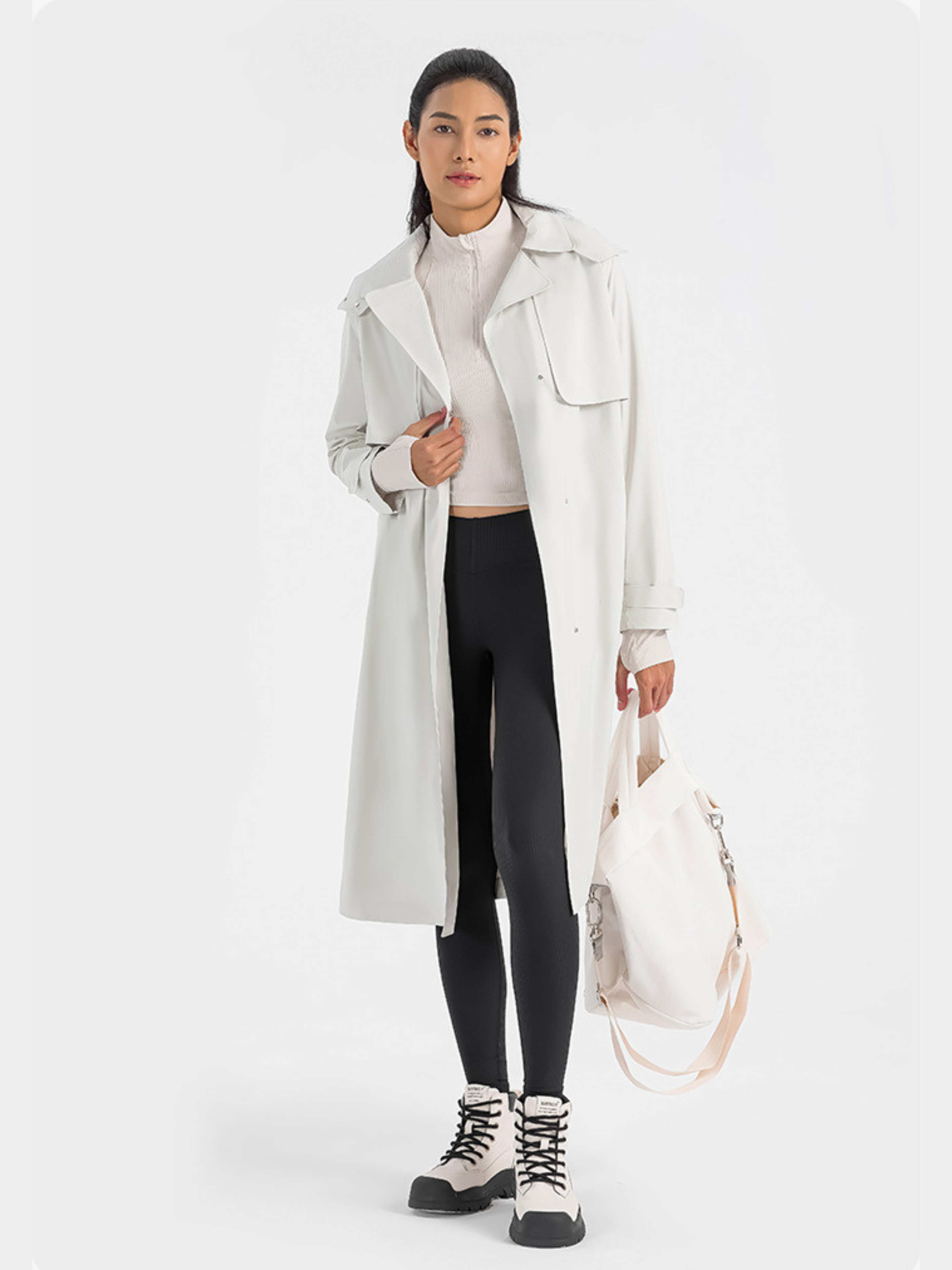 MesaPath - Women's Waterproof Windproof Long Trench Jacket