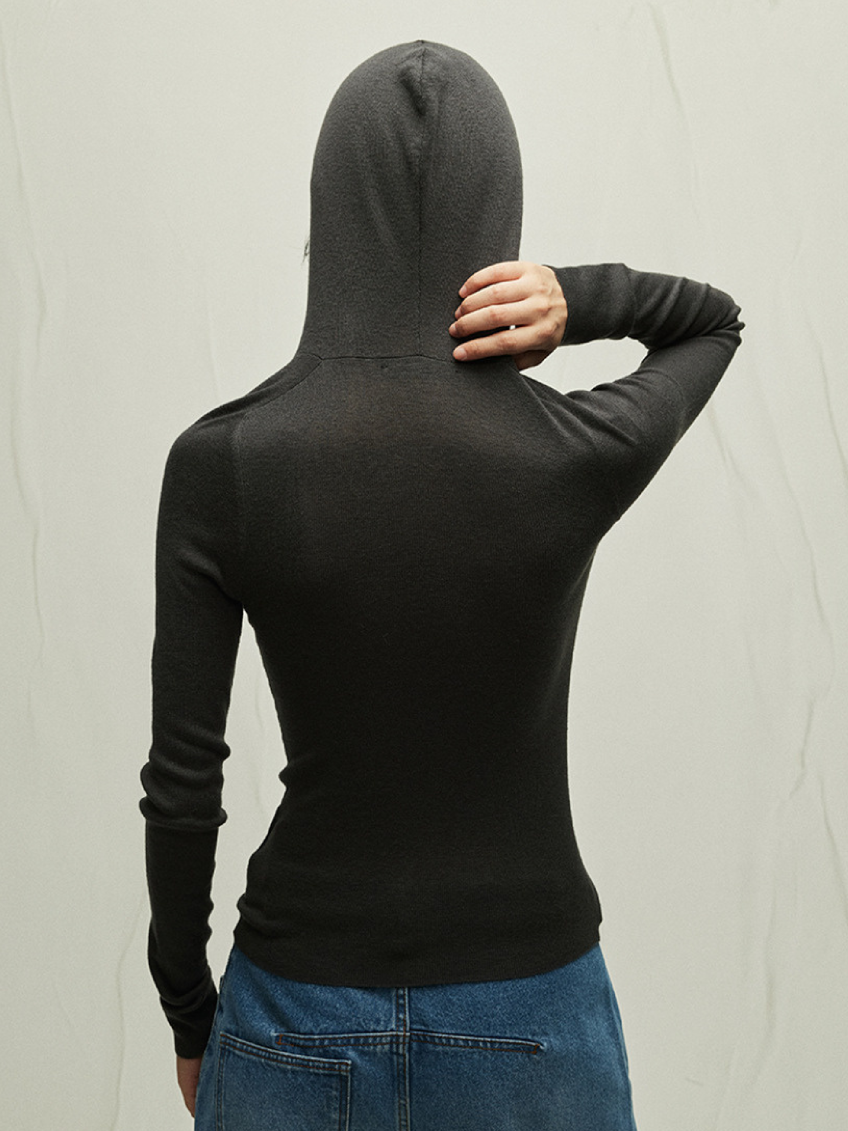 Ashwatch - Women's Stretch Fit Wool Blend Half-Zip Hoodie