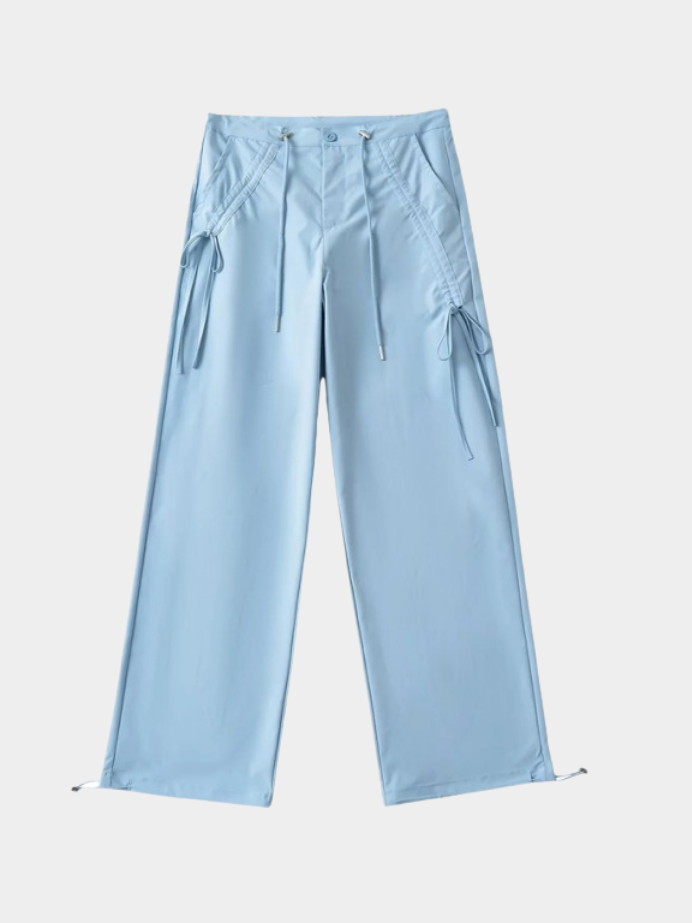 ThornPath - Women's Drawstring Tie Double-Pocket Loose-Fit Pants
