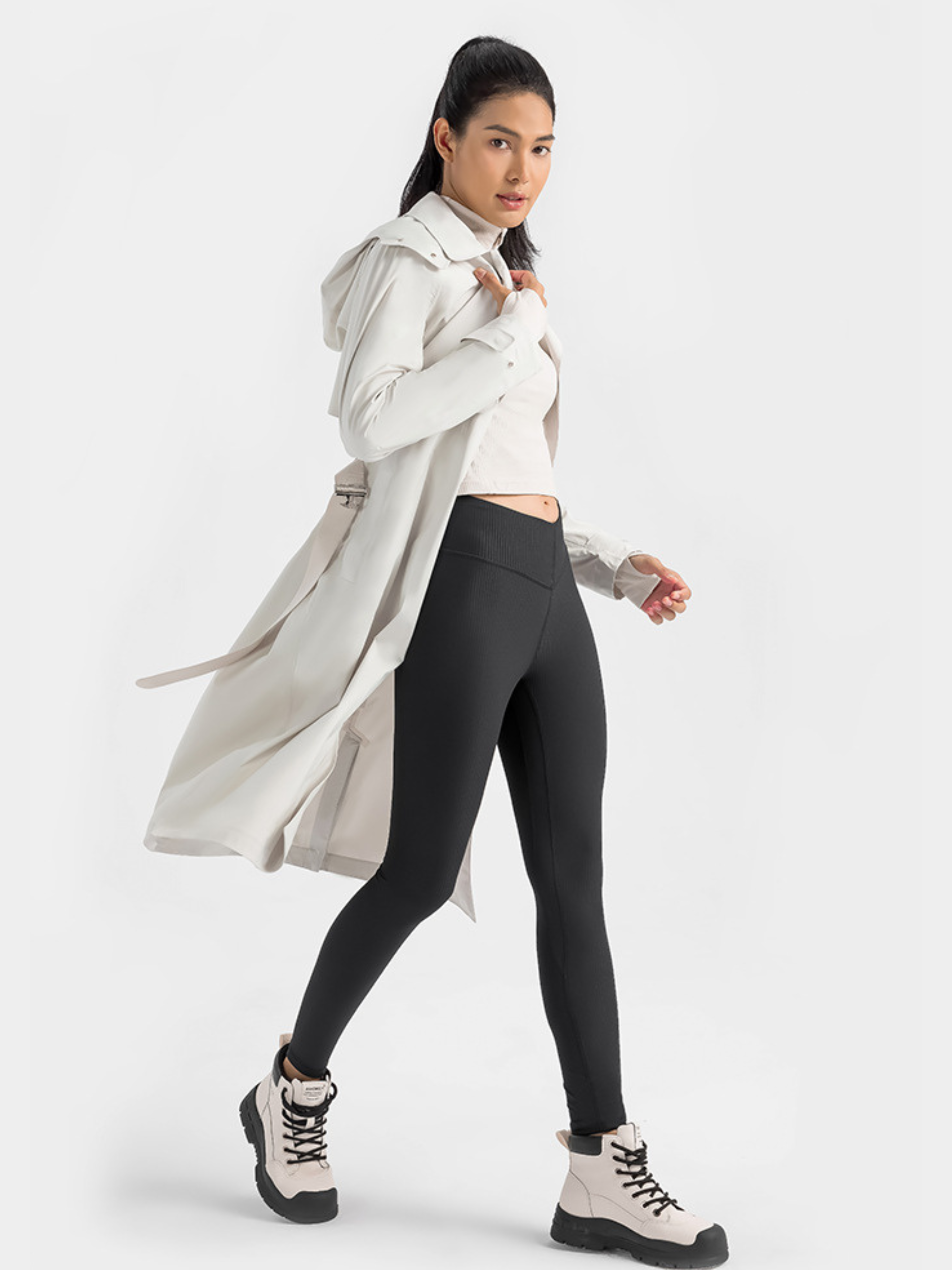MesaPath - Women's Waterproof Windproof Long Trench Jacket