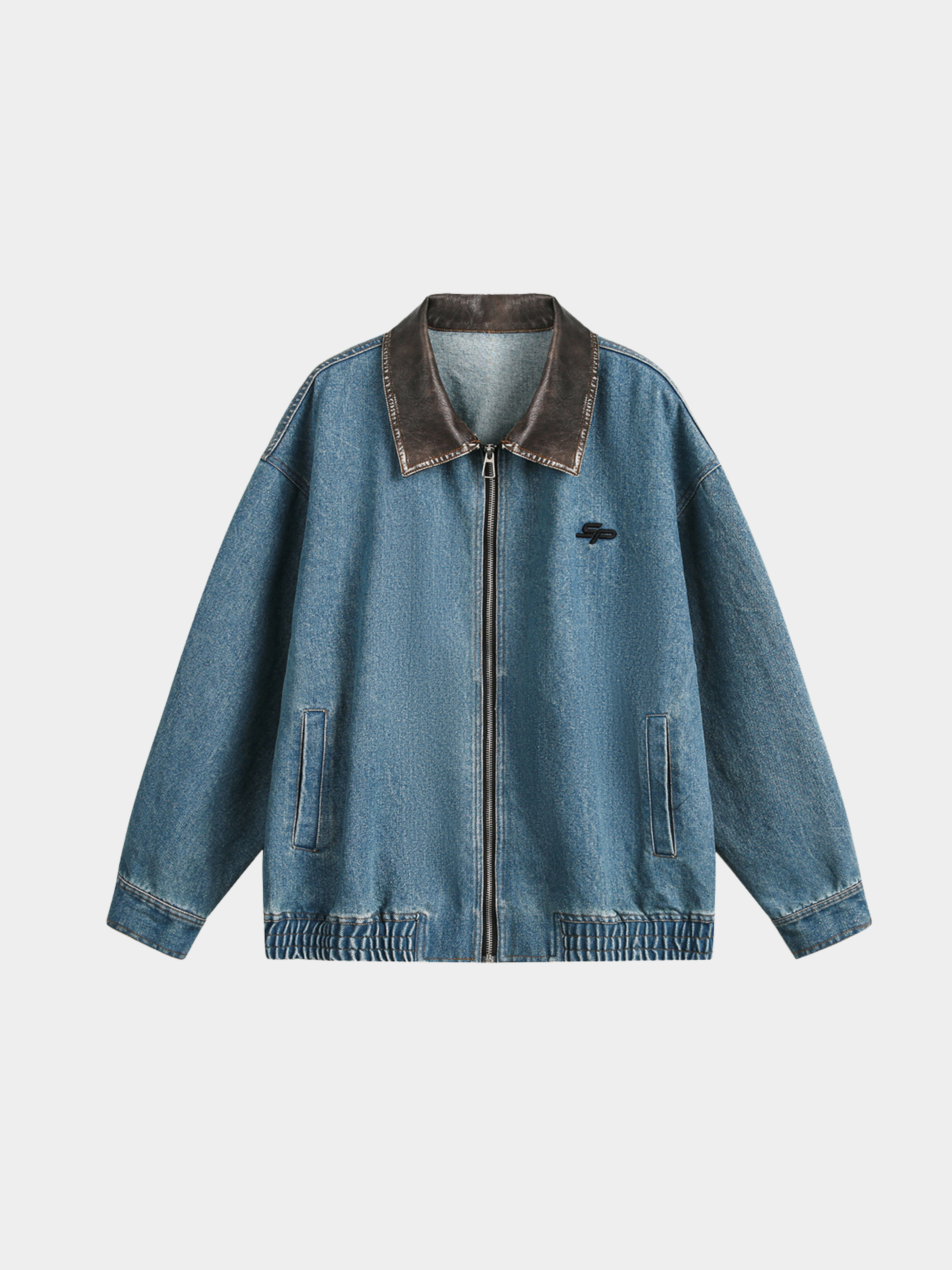 RavenLine - Women‘s Washed Denim Turndown Collar Jacket