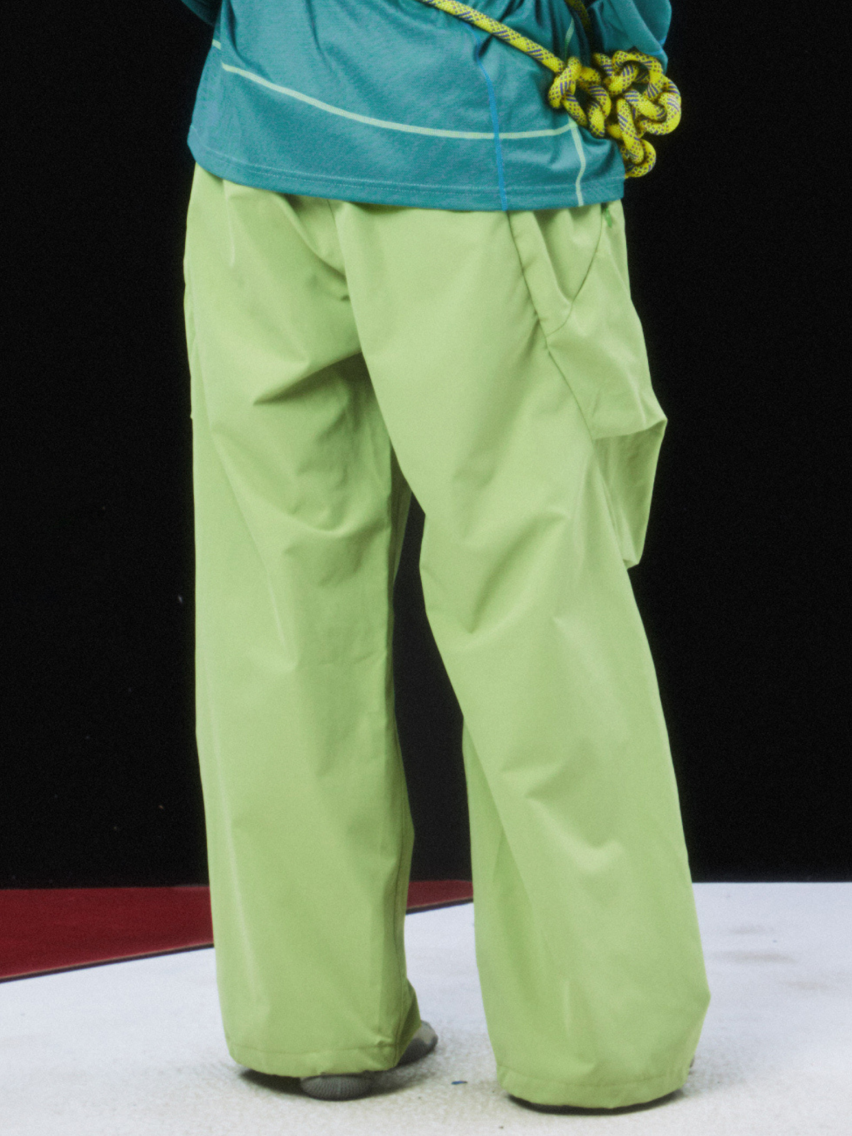 Echofall - Unisex Dopamine-Toned Curved Utility Pants with Hidden Pockets