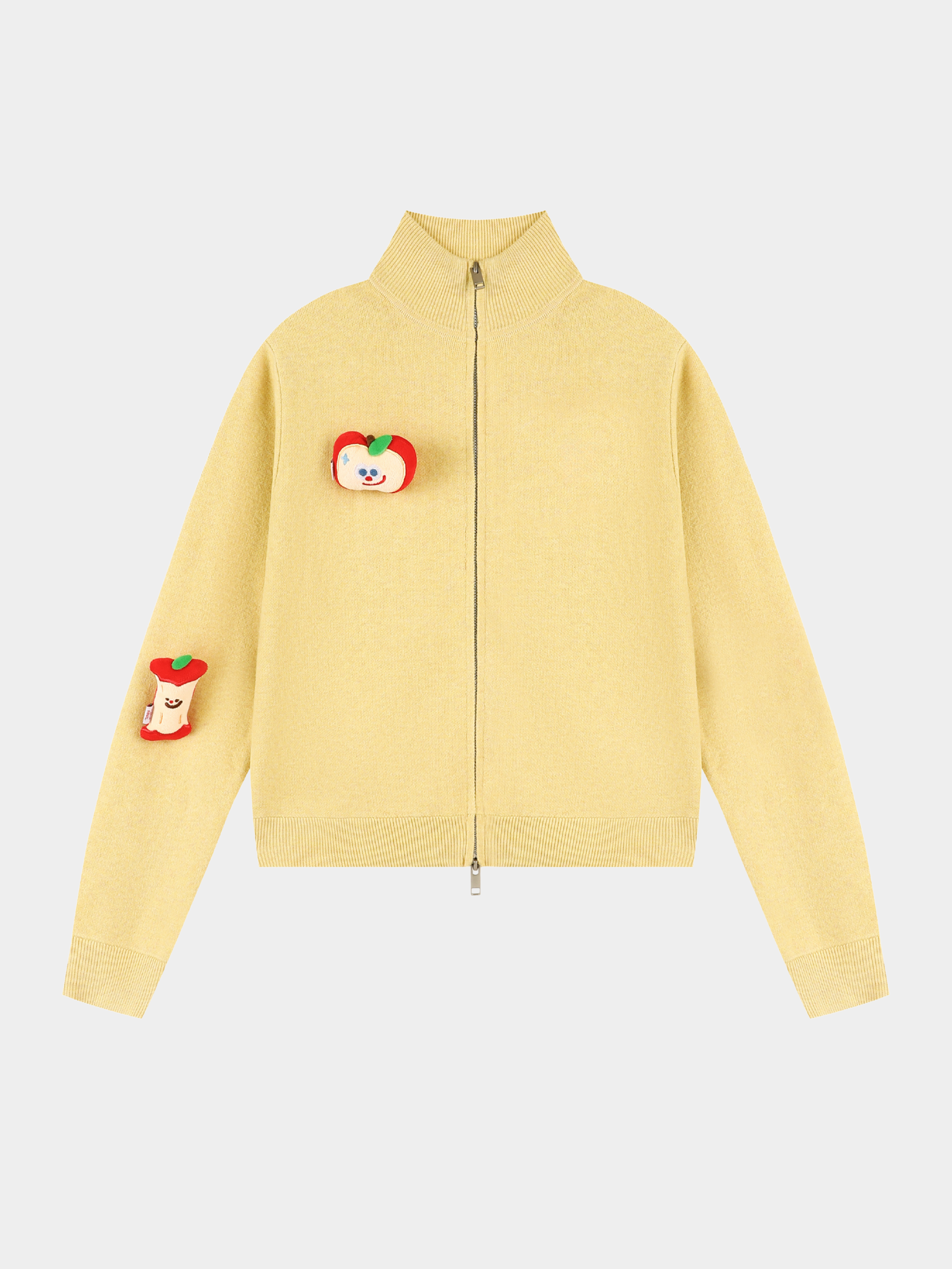 Eagletrail - Unisex Detachable Apple Doll Stand-Collar Knit Cardigan