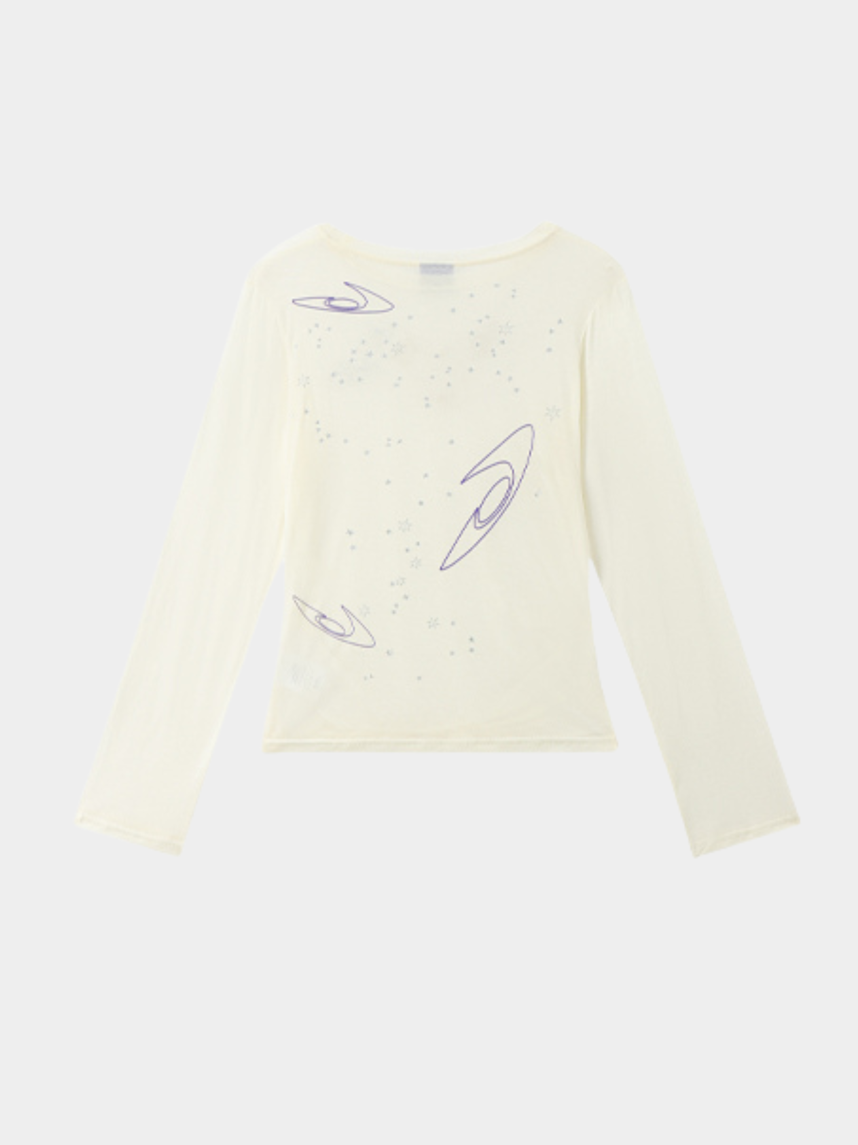 Ashbase - Women's Lightweight Lyocell Star Print Long Sleeve Top