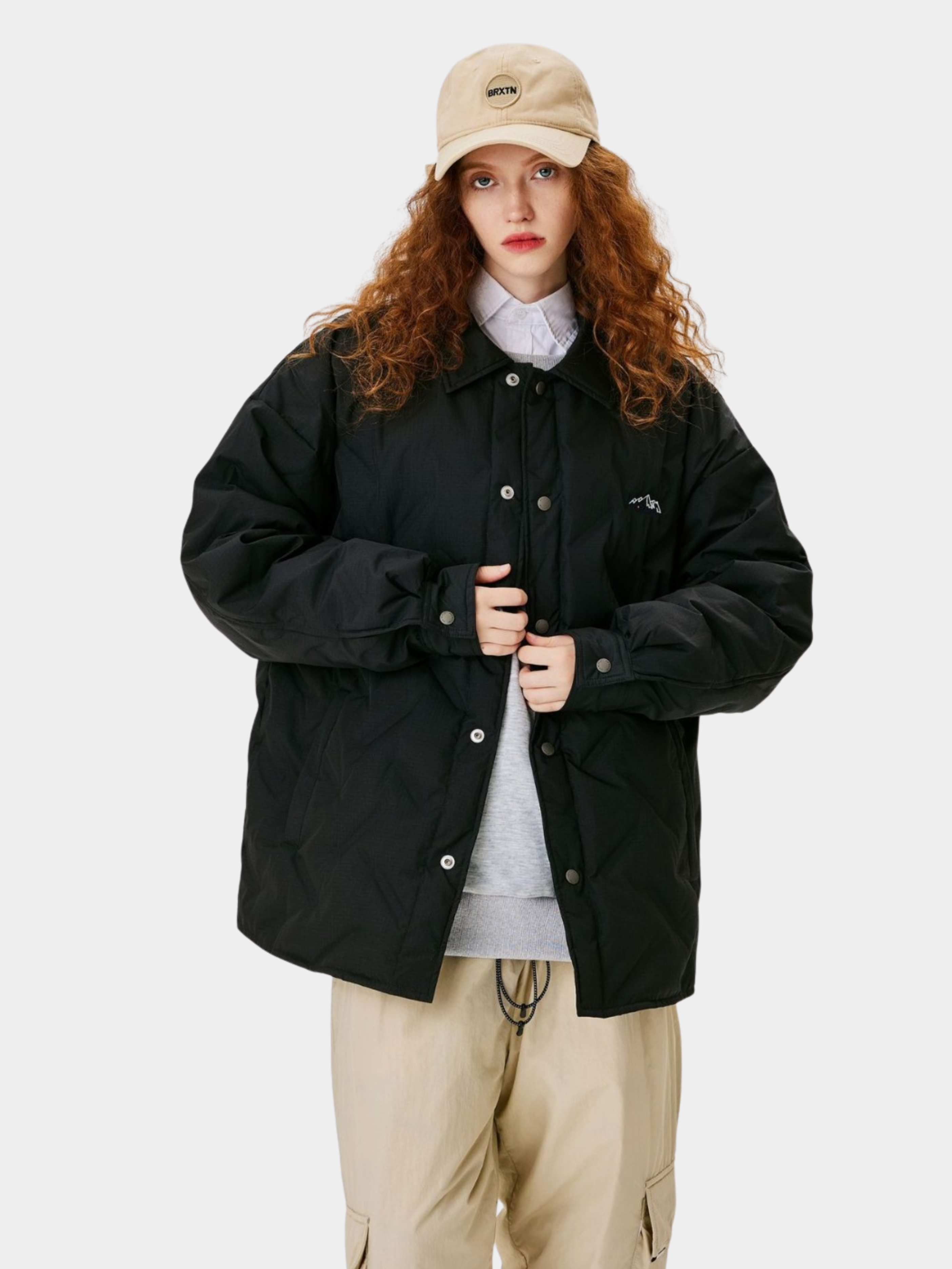 BluffStep - Unisex 90% White Duck Down Checkered Down Jacket