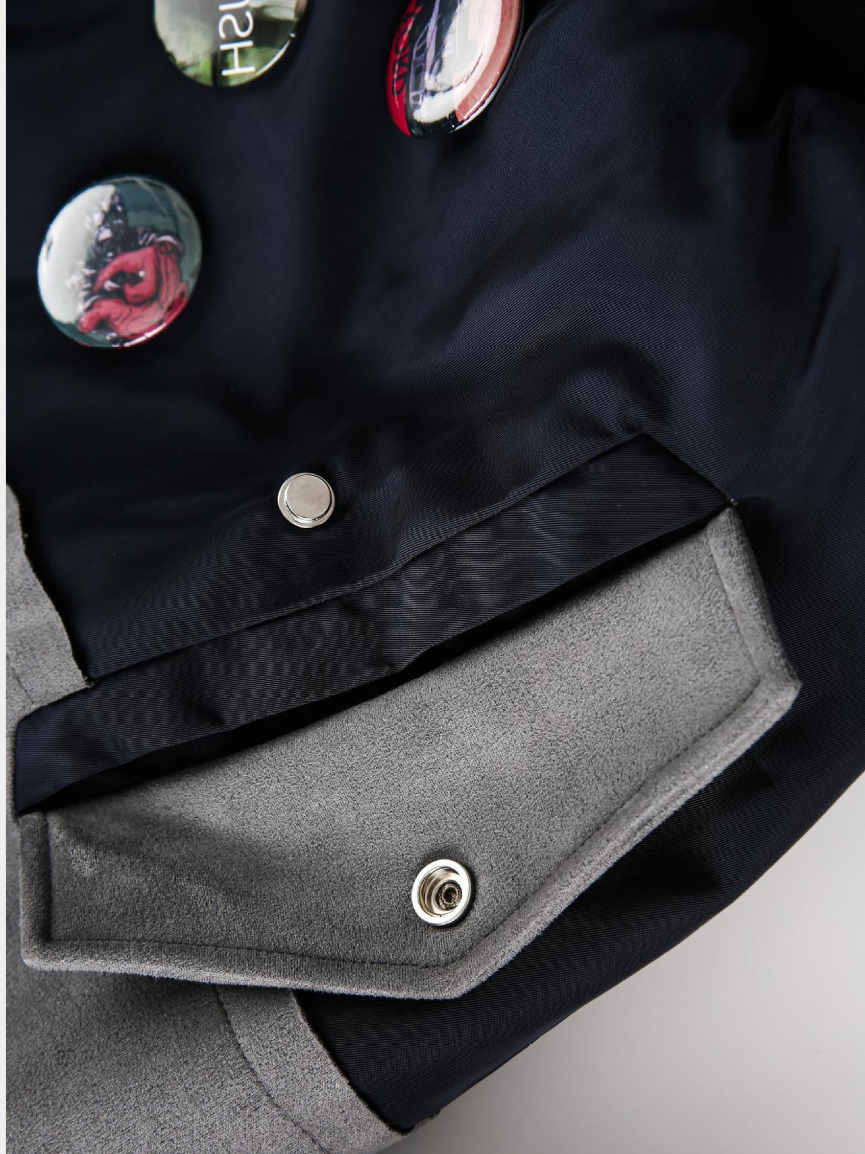 BluffTote - Men's Asymmetrical Panel Badge Padded Jacket