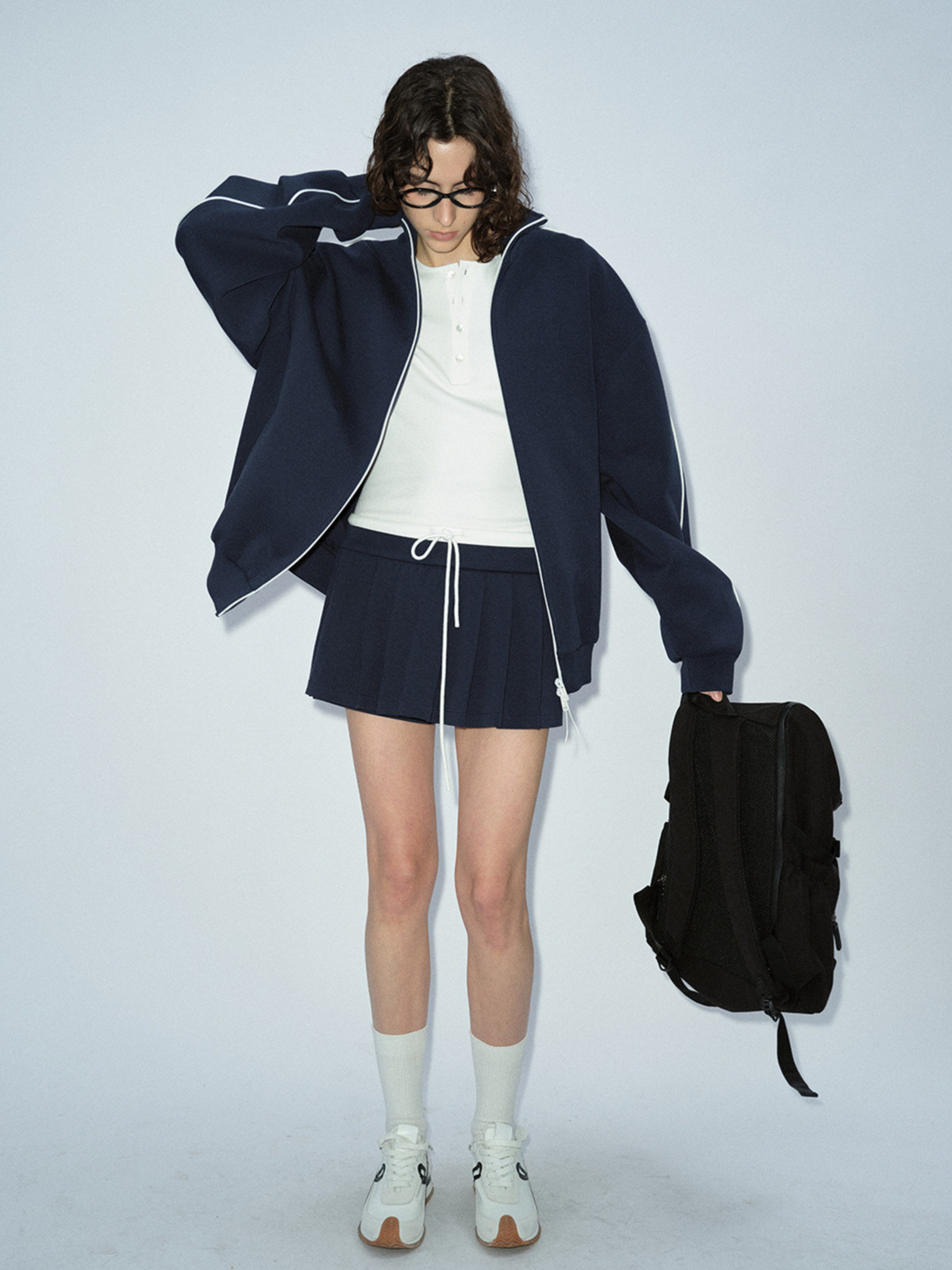 RavenPoint - Women‘s Color-Block Stand Collar Loose Jacket