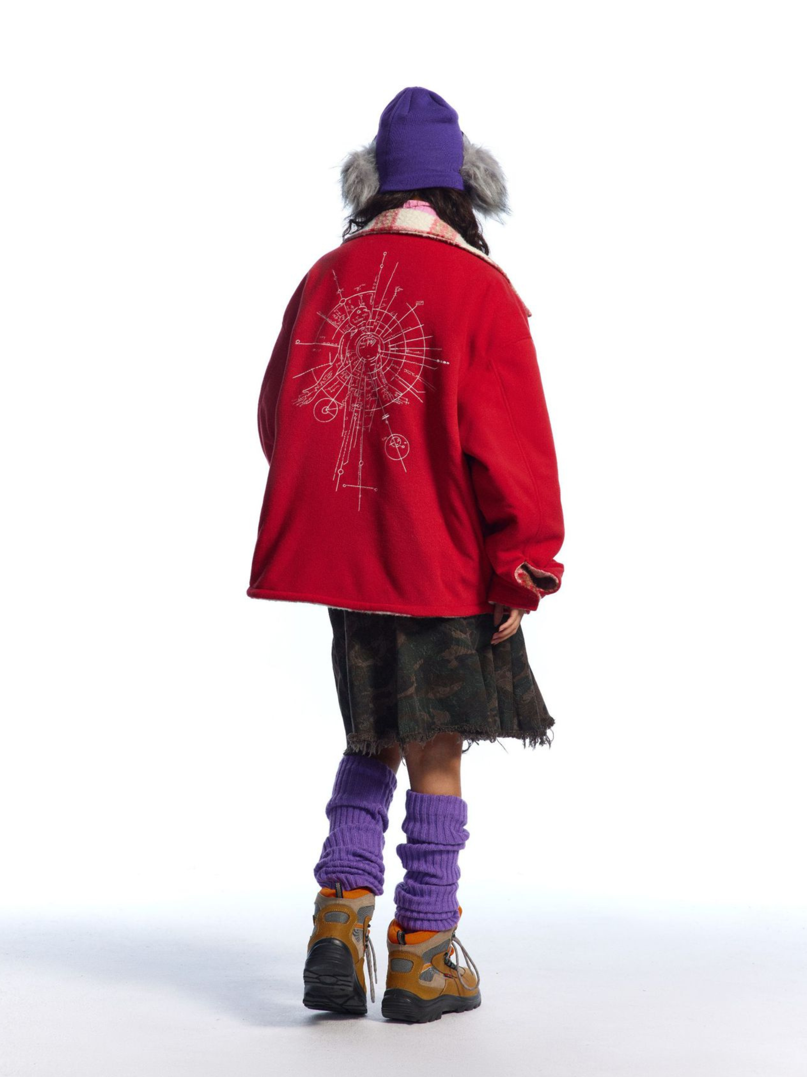BluffScope - Women's Plaid & Fleece Reversible Sherpa Winter Jacket